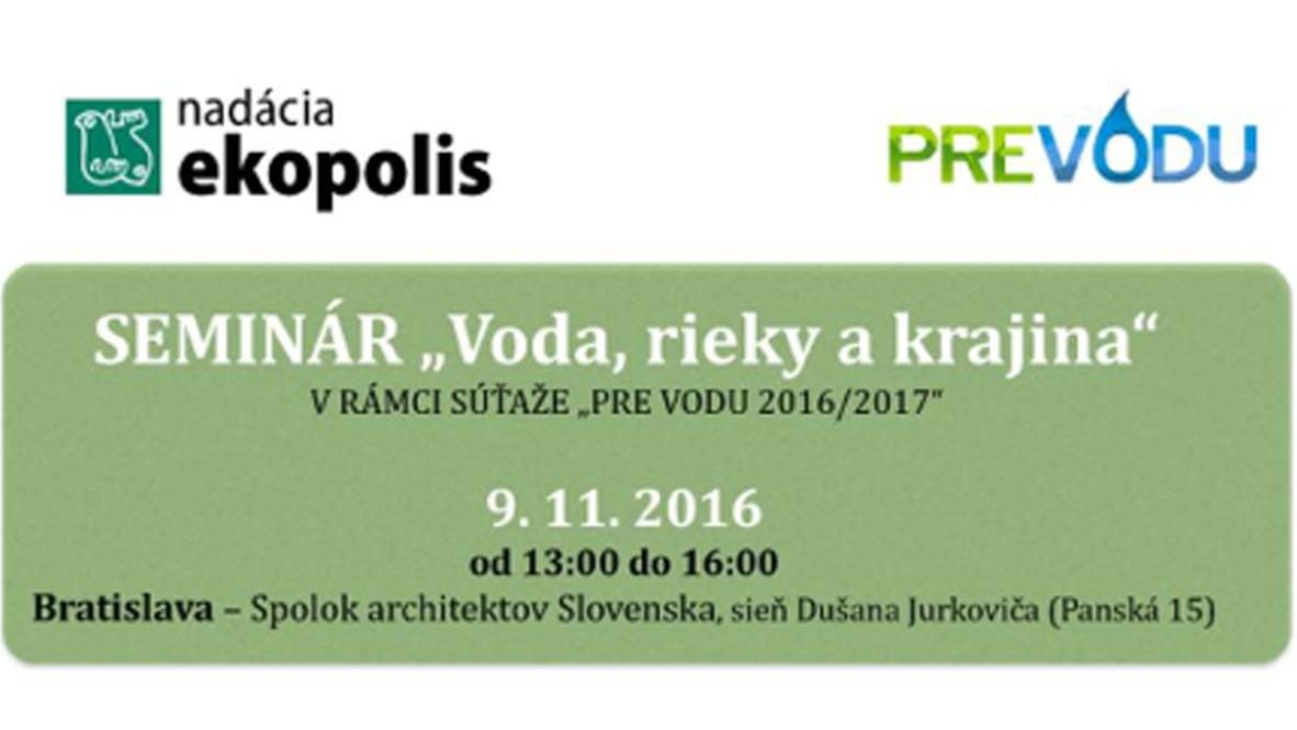 Témou bratislavského seminára bude „Voda, rieky a krajina“
