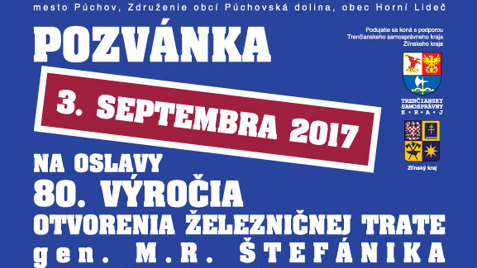 Železničná trať gen. M. R. Štefánika oslavuje okrúhlych 80 rokov