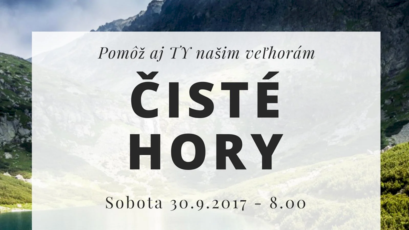Vo Vysokých Tatrách v Pieninách sa uskutoční podujatie Čisté hory
