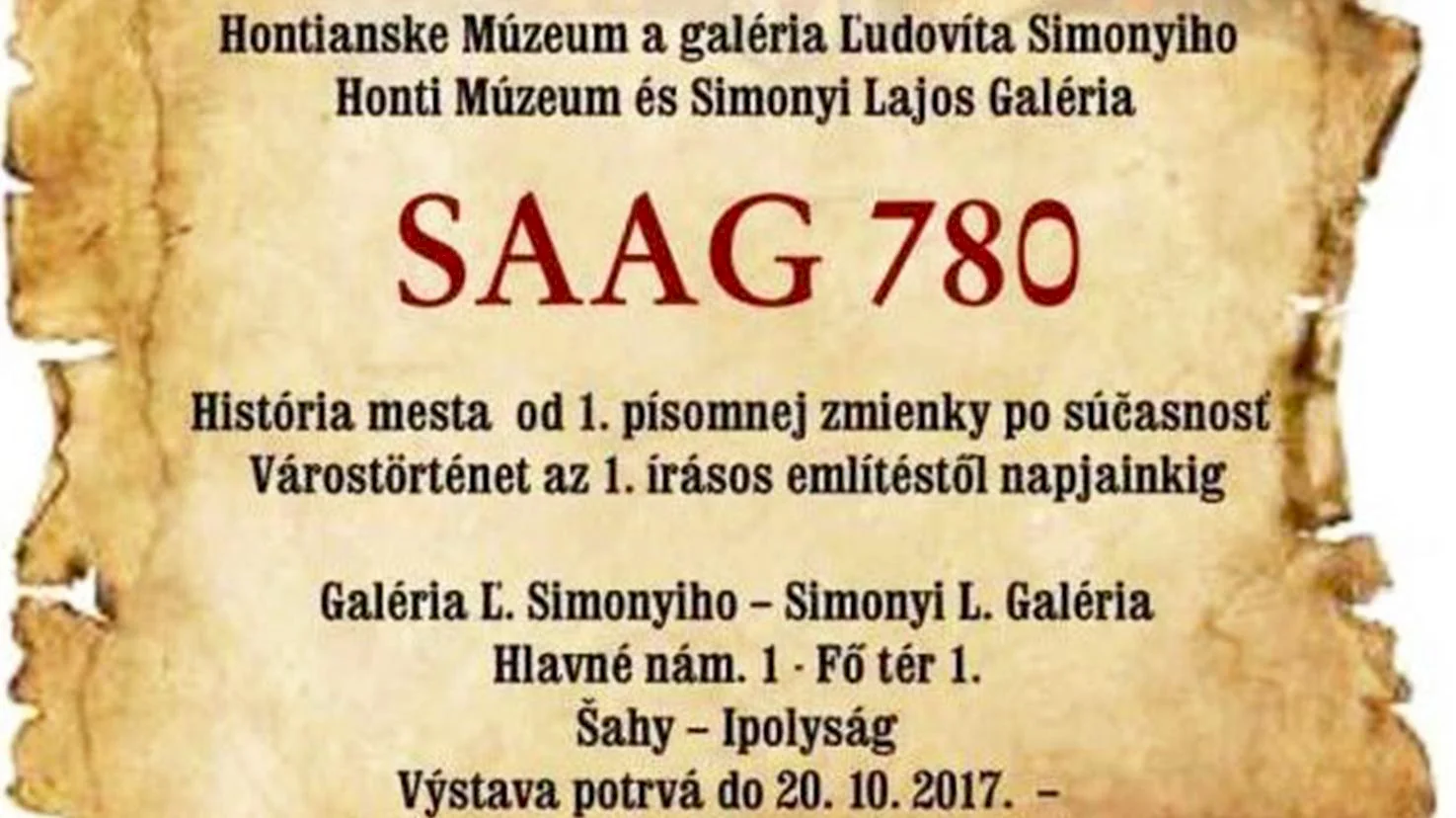 Výstava Saag 780 má priblížiť prvú písomnú zmienku o meste