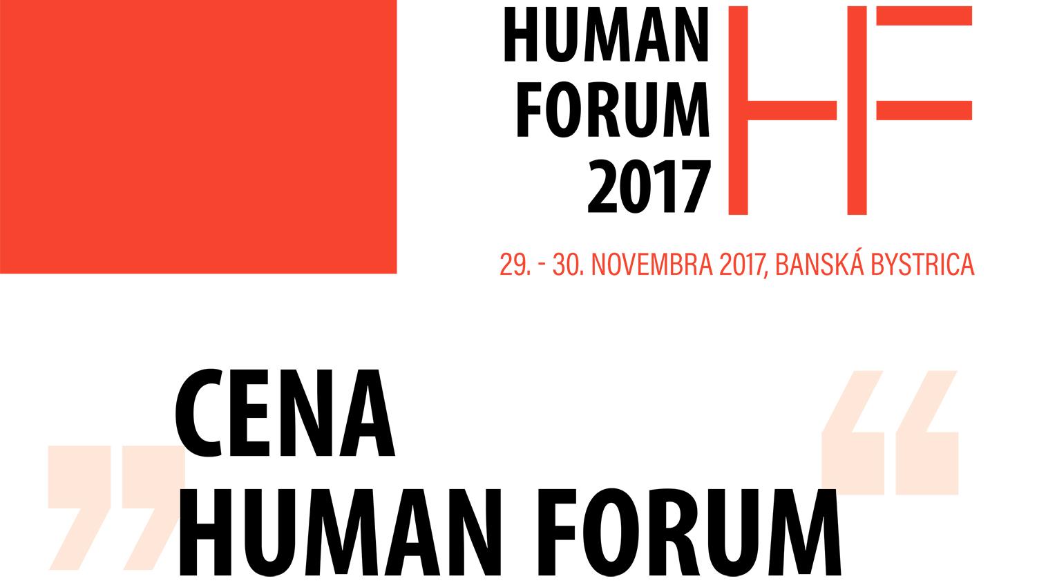 Nominácie na cenu HUMAN FORUM sú otvorené