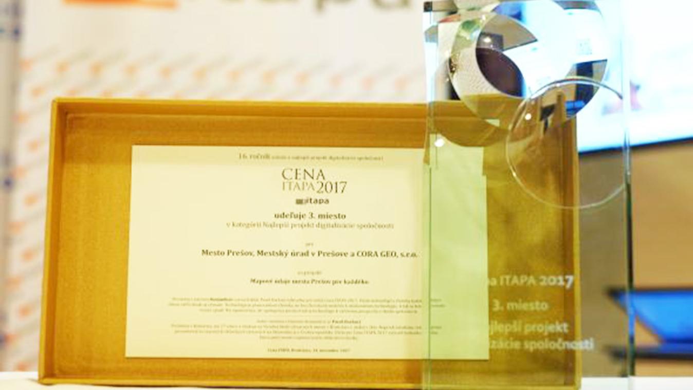 Prešov získal prestížnu Cenu ITAPA 2017