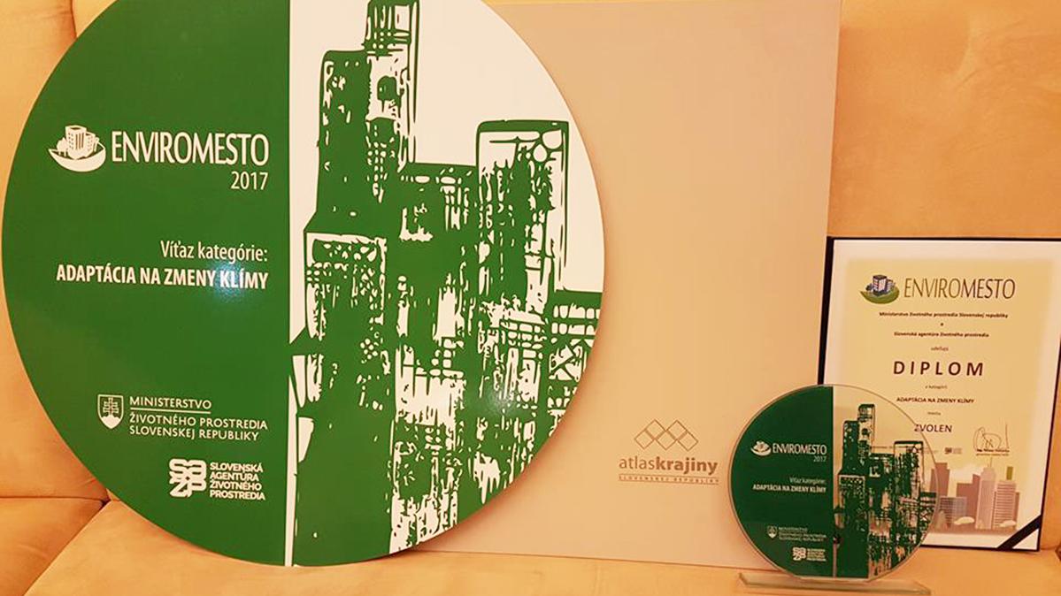 Zvolen je „Enviromesto“ vďaka projektu adaptácie na zmeny klímy