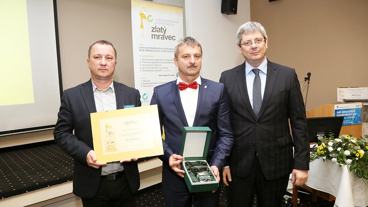 Jednu z kategórií v súťaži Zlatý mravec vyhrala aj spoločnosť z Handlovej