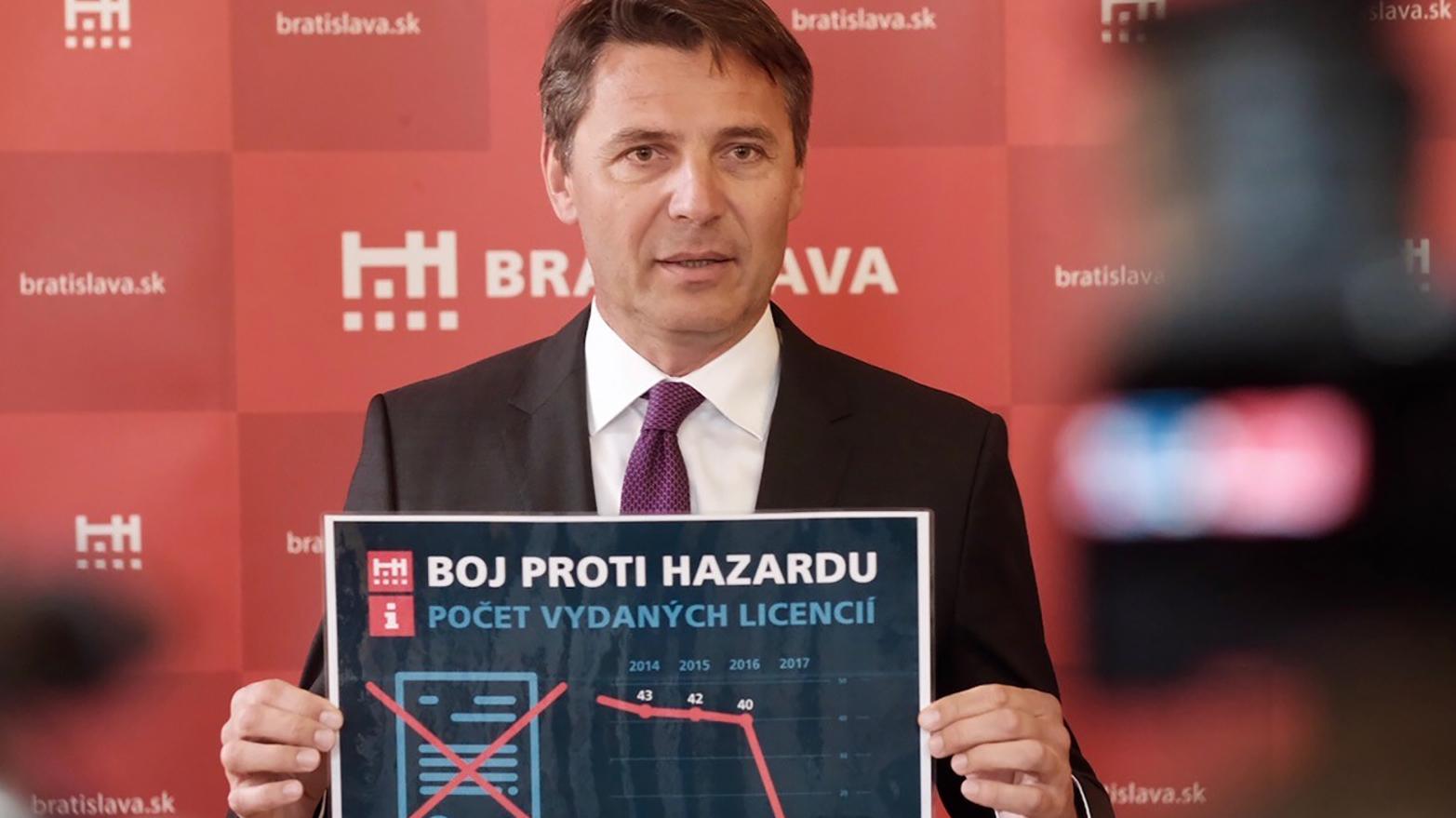 Zákaz hazardu v Bratislave zostáva v platnosti