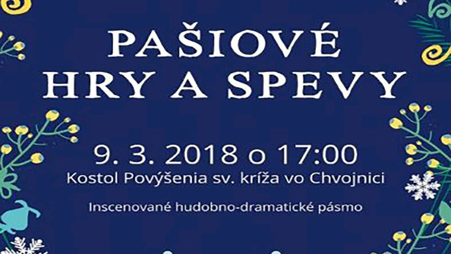Kostol vo Chvojnici sa stane dejiskom inscenovaných pašiových hier