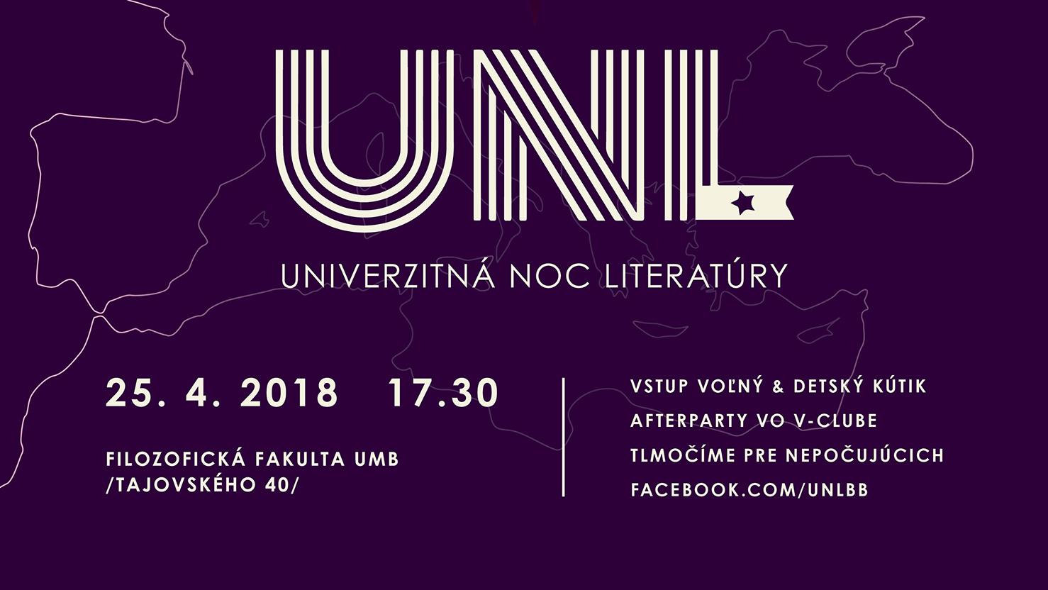 Piaty ročník Univerzitnej noci literatúry klope na dvere