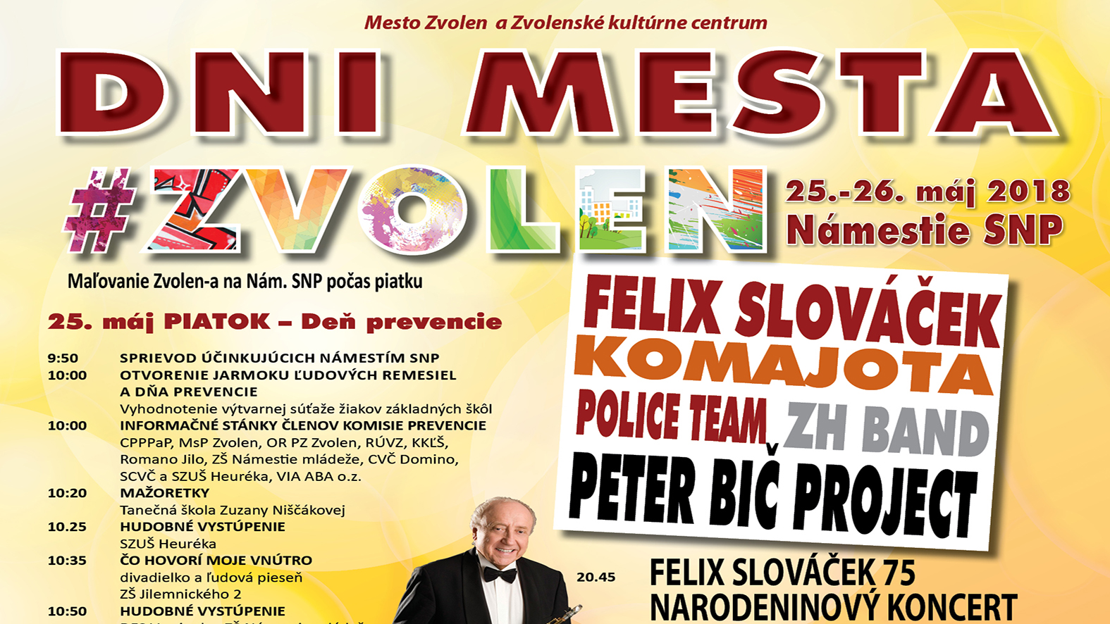 Blížia sa Dni mesta Zvolen: Oslavy 775. výročia s Komajotou, Peter Bič projektom