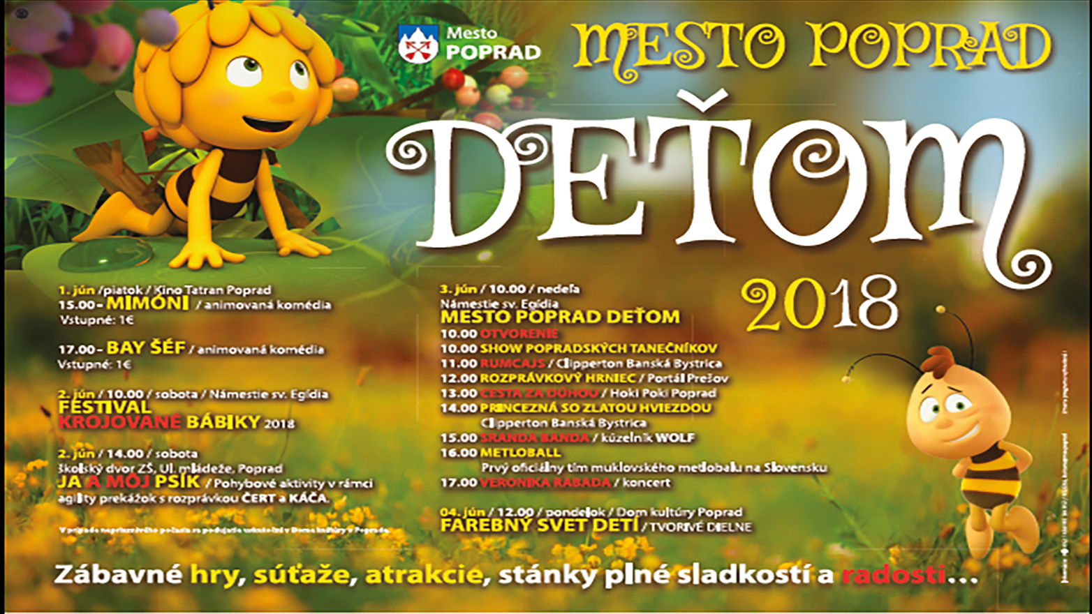 Oslavy Medzinárodného dňa detí potrvajú v meste štyri dni