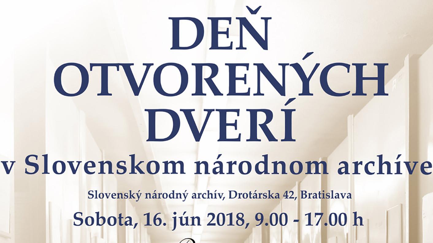 Slovenský národný archív v sobotu otvára brány verejnosti