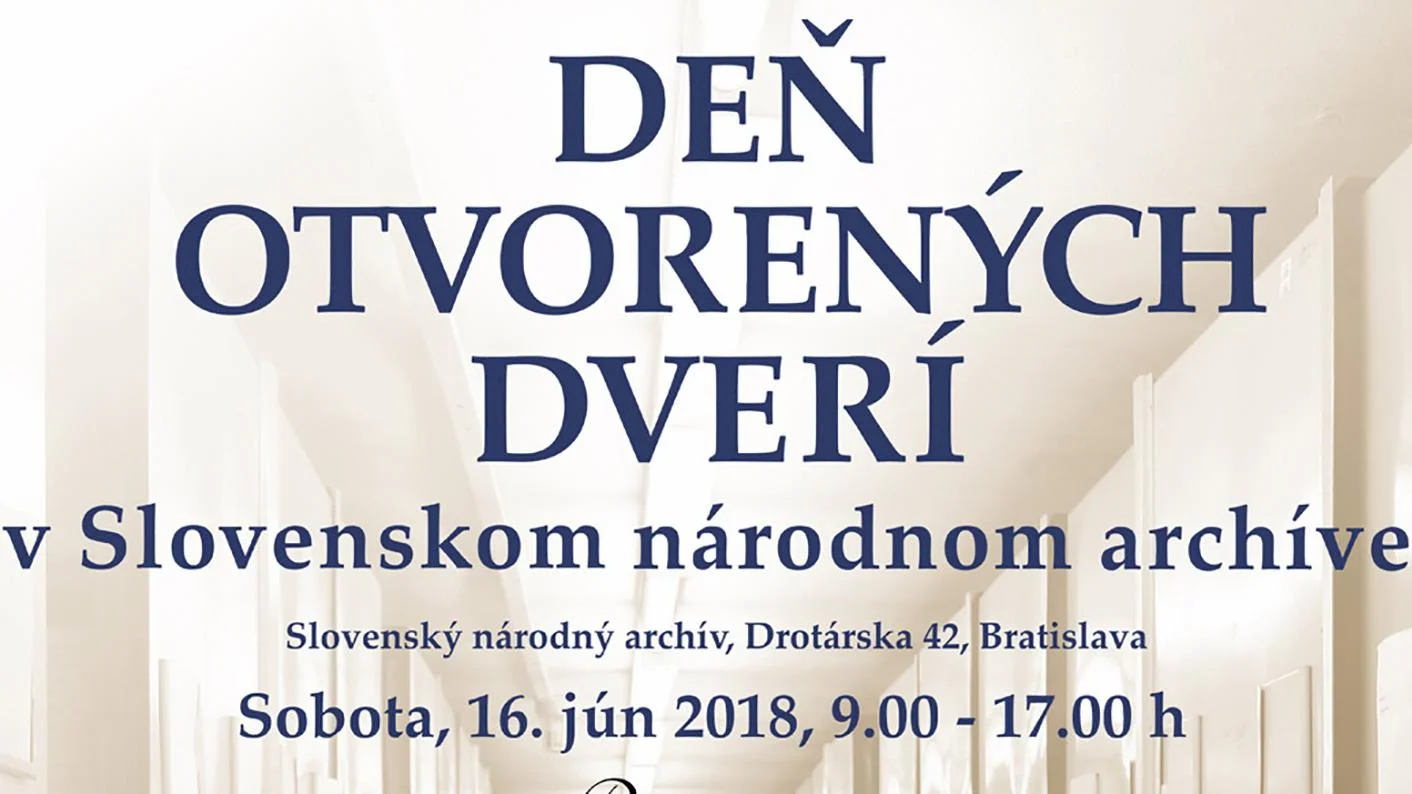 Slovenský národný archív v sobotu otvára brány verejnosti
