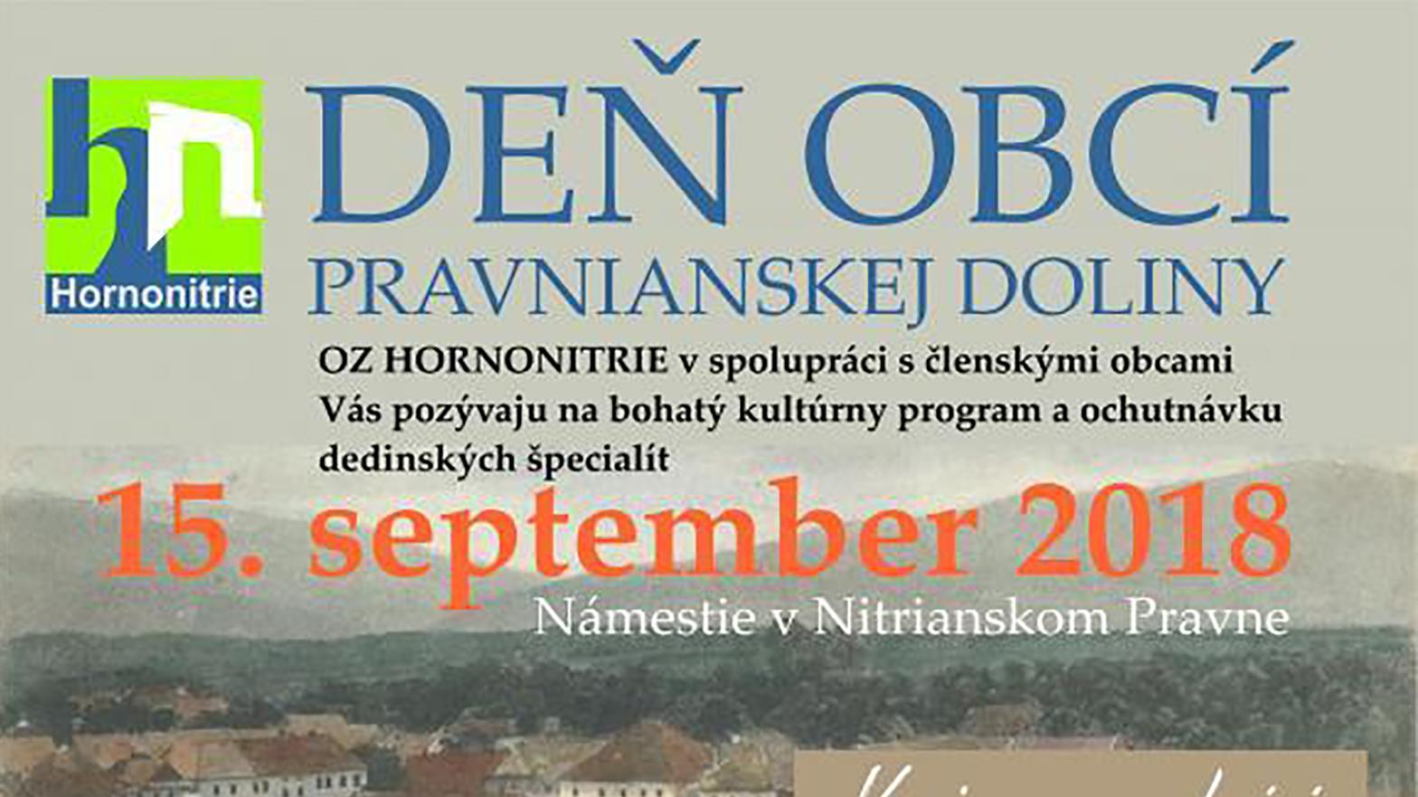 Deň obcí pravnianskej doliny ponúkne folklór i miestne jedlá