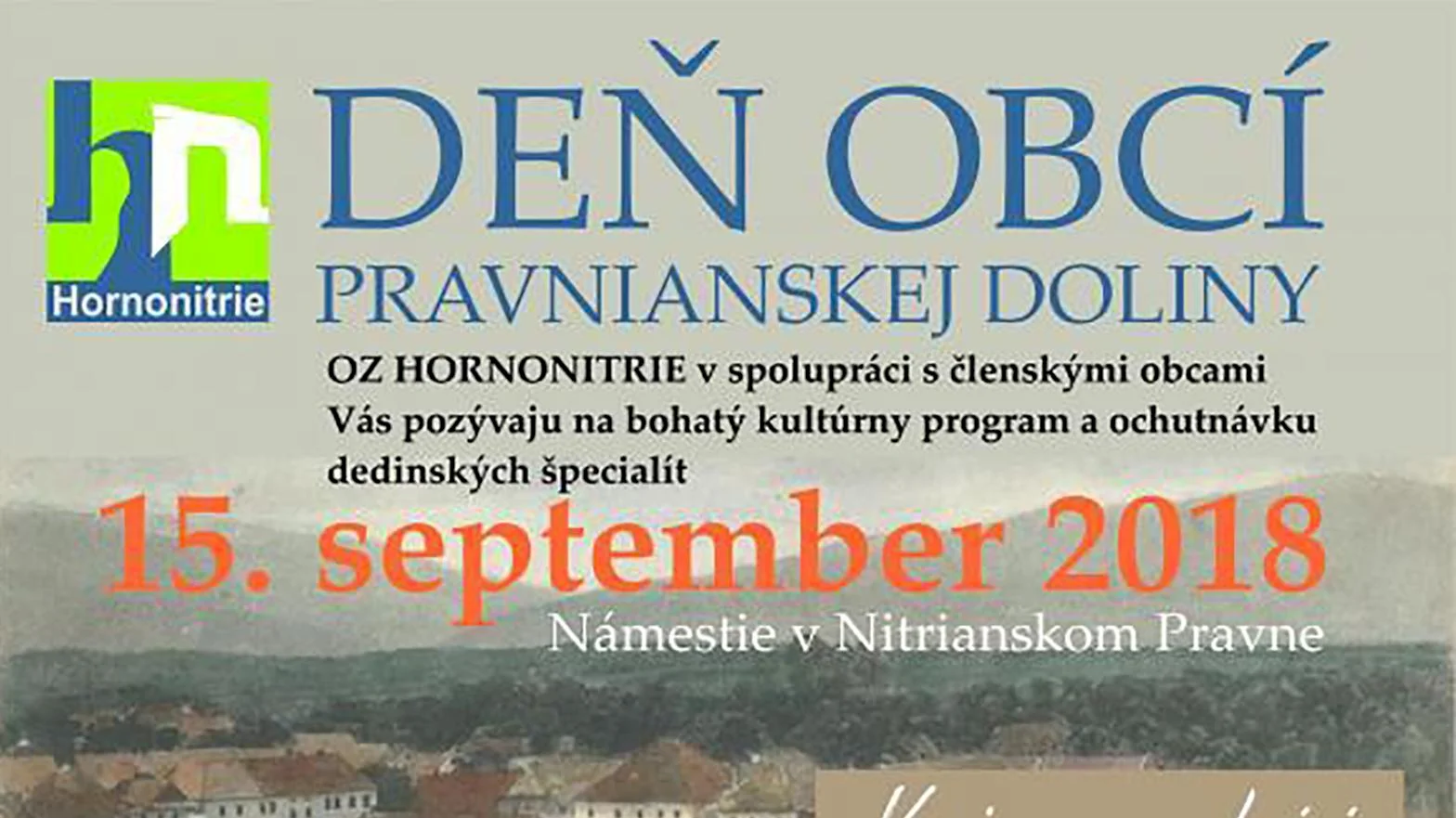 Deň obcí pravnianskej doliny ponúkne folklór i miestne jedlá