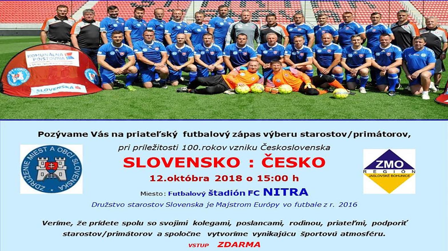 Medzištátny futbalový zápas k výročiu Československa