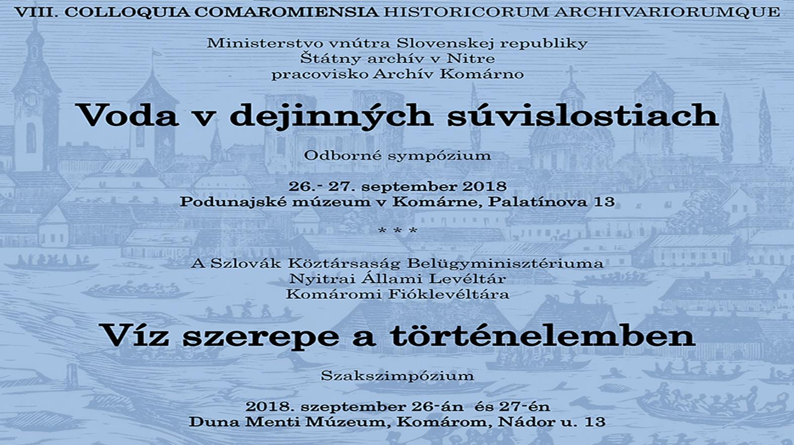 Voda v dejinných súvislostiach