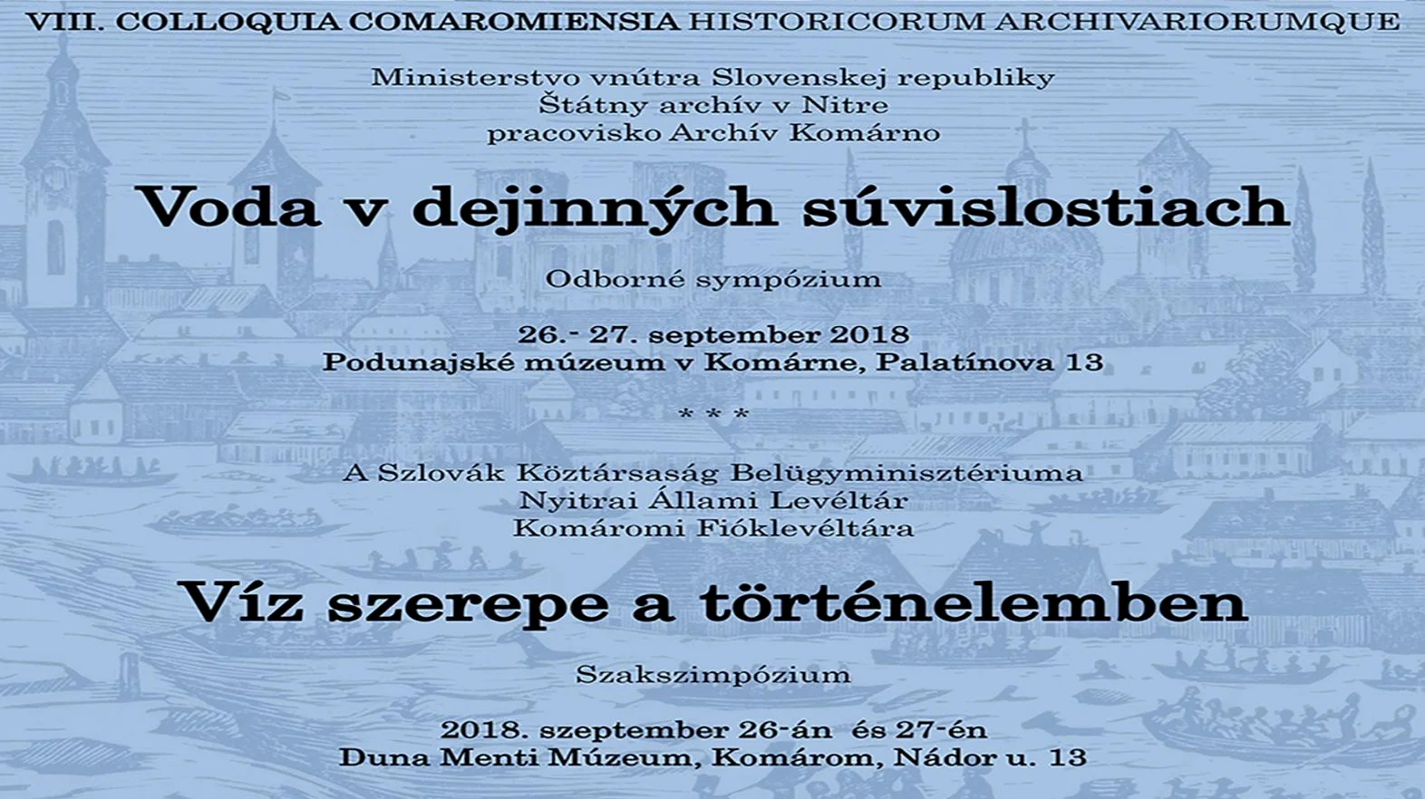 Voda v dejinných súvislostiach