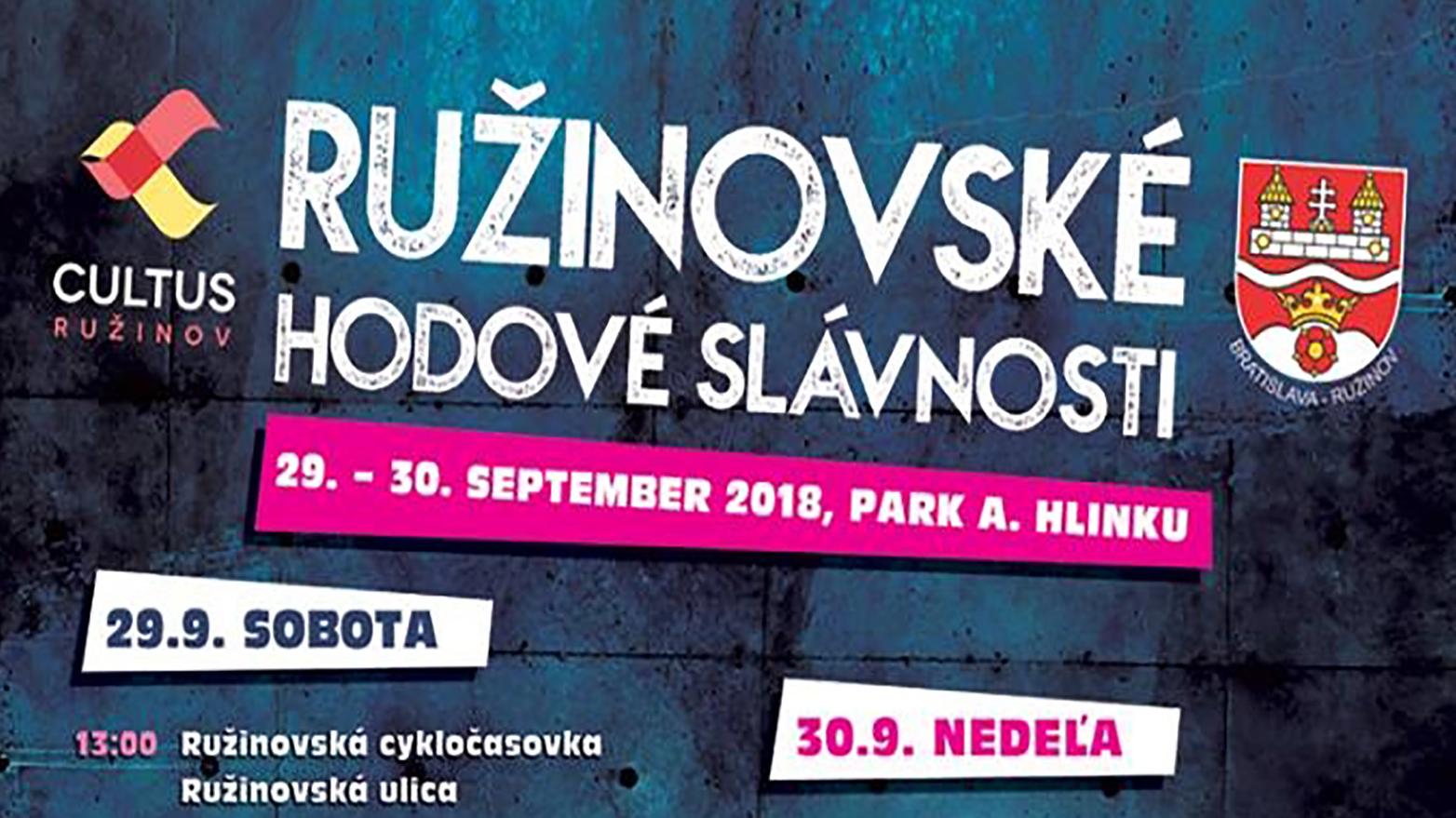 Ružinovské hodové slávnosti 2018- najdôležitejšie a najkrajšie podujatie v Ružin
