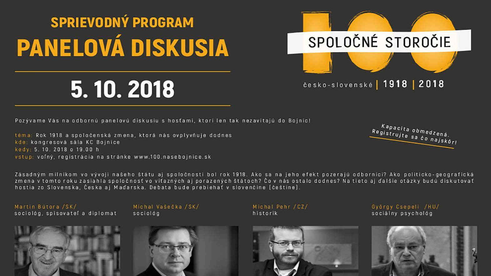 Česko-slovenské storočie slávia v Bojniciach koncertami, besedou a výstavou
