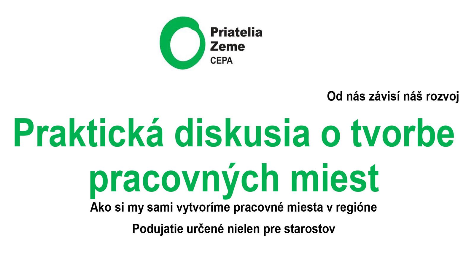 Praktická diskusia o tvorbe pracovných miest