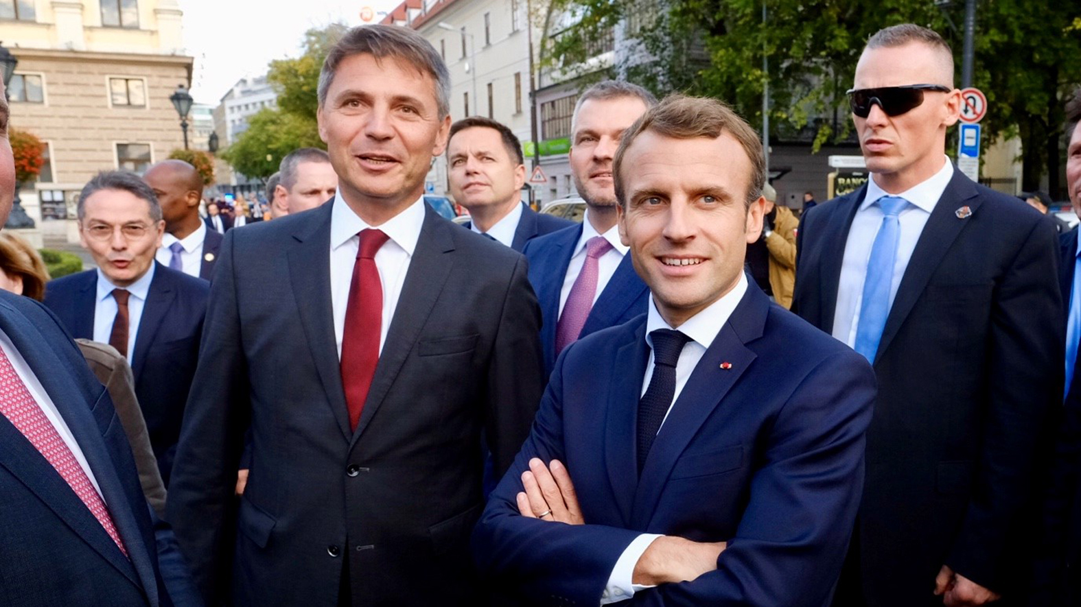 Primátor Bratislavy privítal v Primaciálnom paláci francúzskeho prezidenta