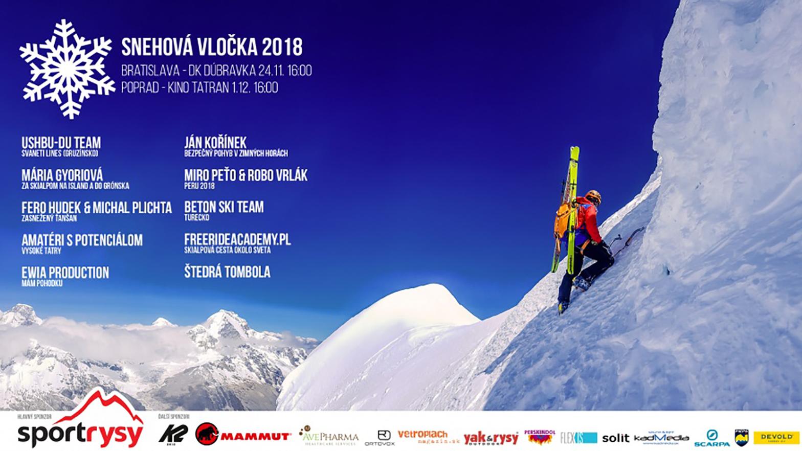 V sobotu sa v DK Dúbravka uskutoční skialpový filmový festival Snehová vločka