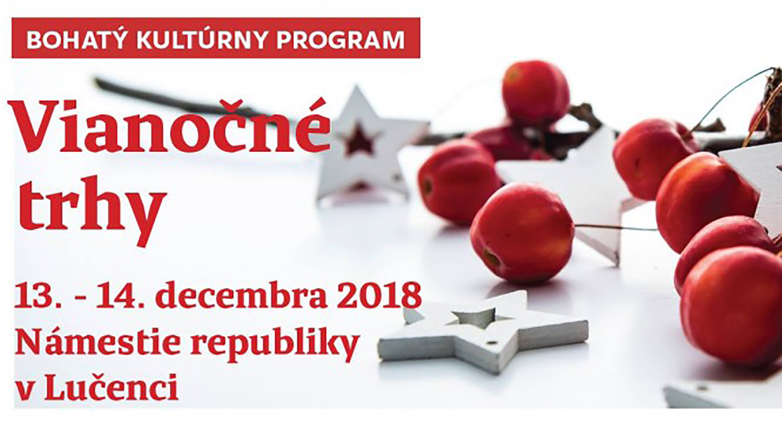 Lučenec: Začali sa dvojdňové Vianočné trhy