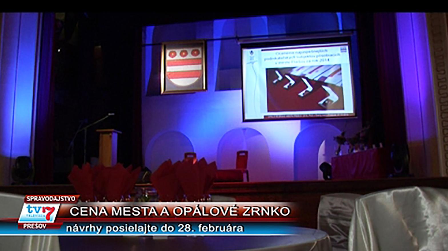 Mesto prijíma nominácie na Cenu mesta a Opálové zrnko
