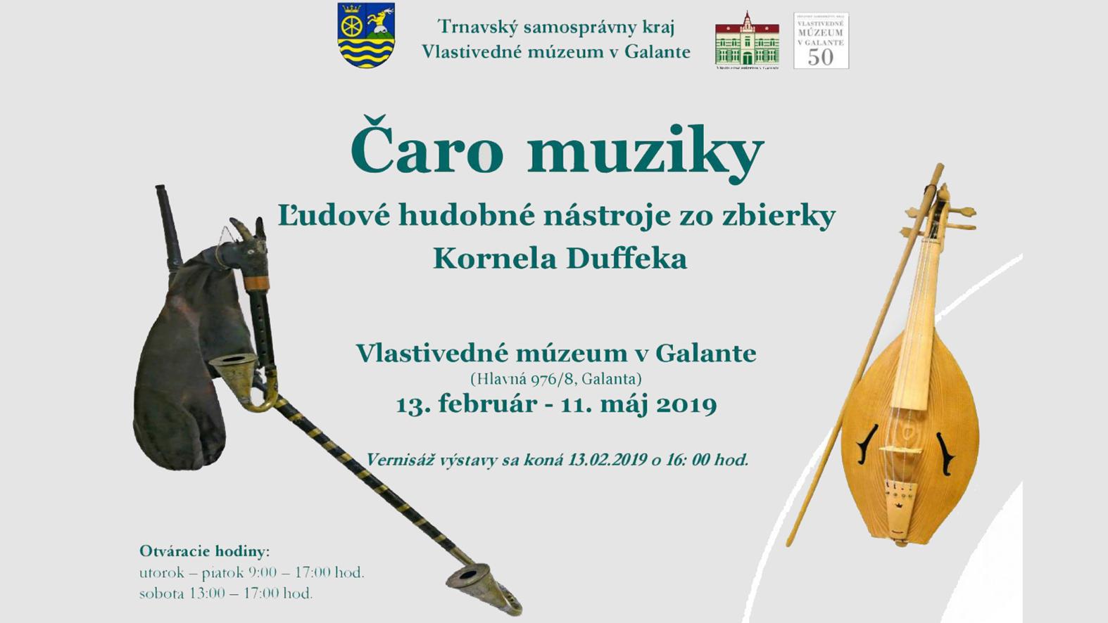 V Galante v múzeu sa do mája koná výstava ľudových hudobných nástrojov
