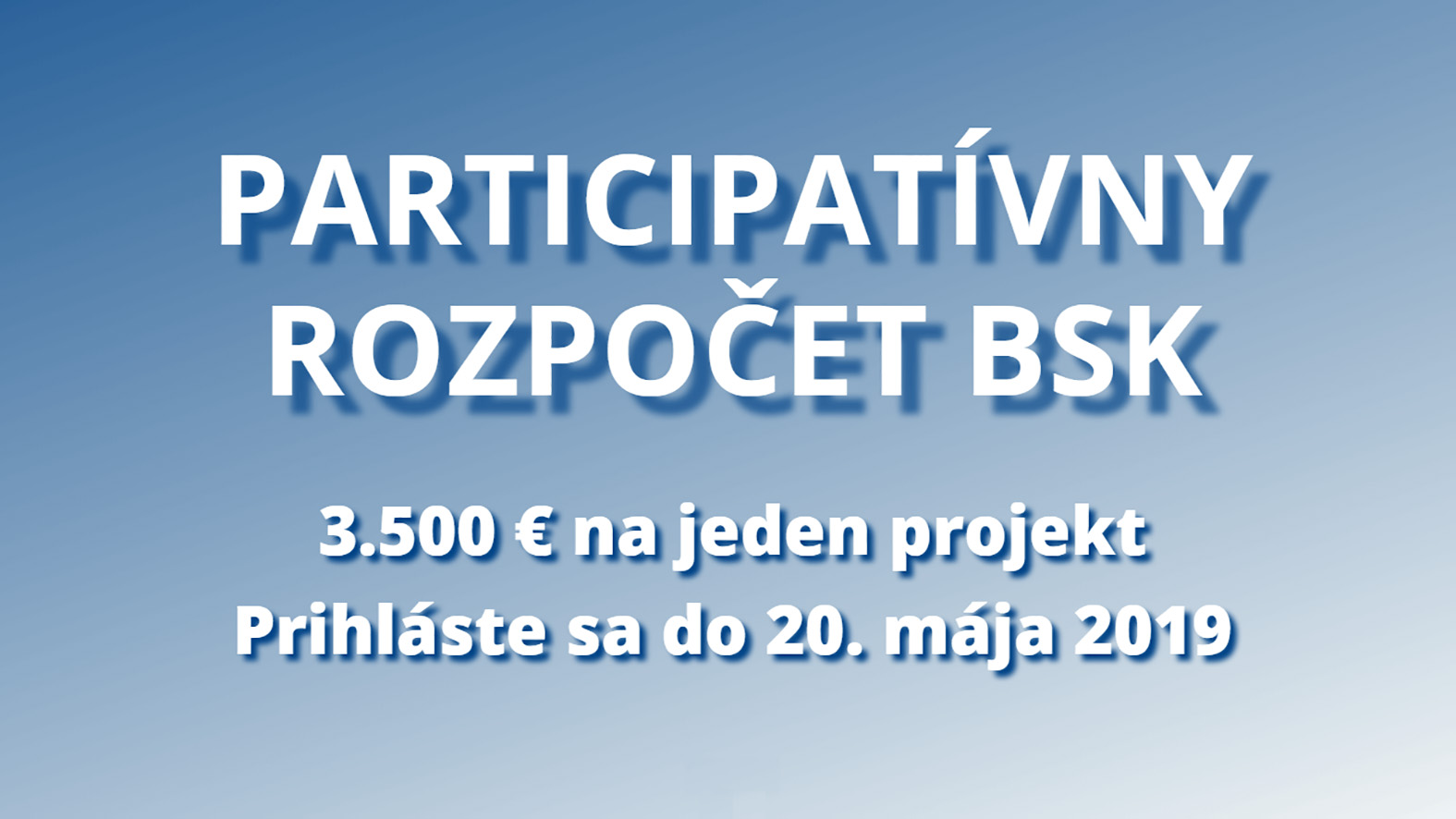 Prihlás svoj projekt do participatívneho rozpočtu – čas sa kráti