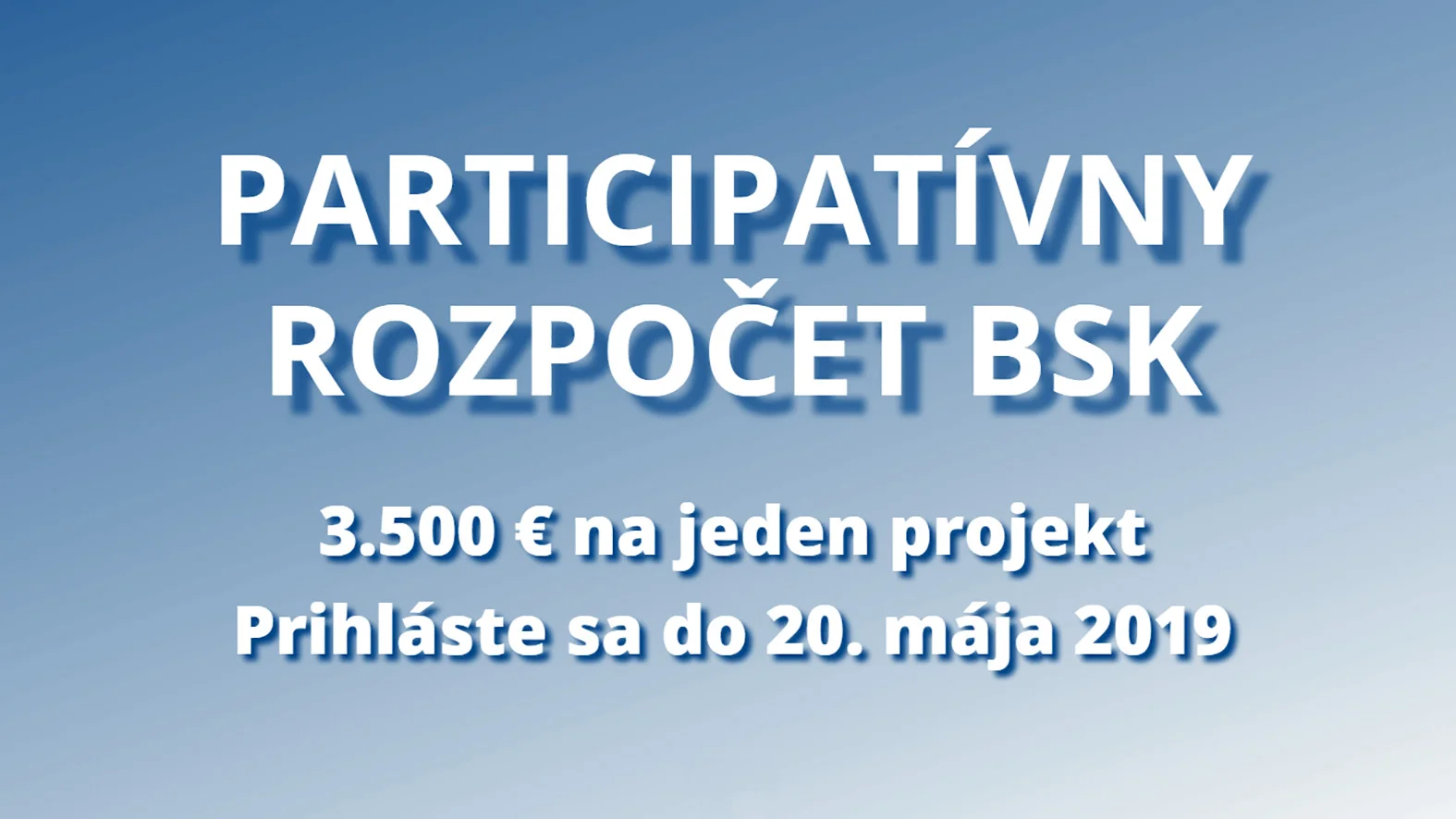 Prihlás svoj projekt do participatívneho rozpočtu – čas sa kráti