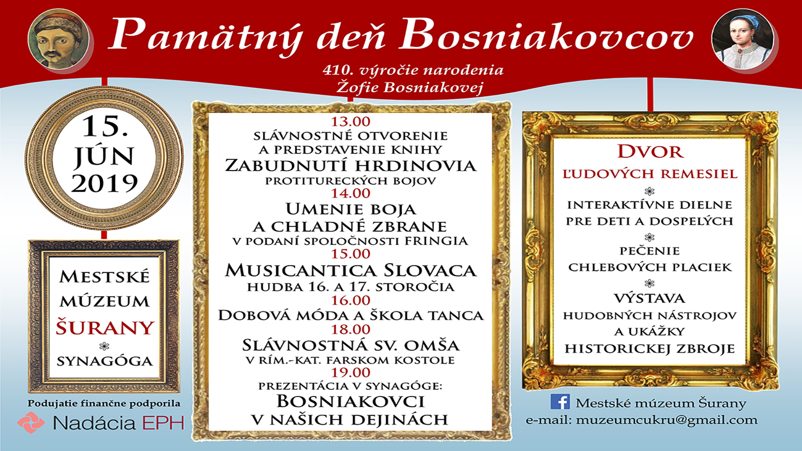 Obyvatelia mesta si pripomenú výročie narodenia Žofie Bosniakovej