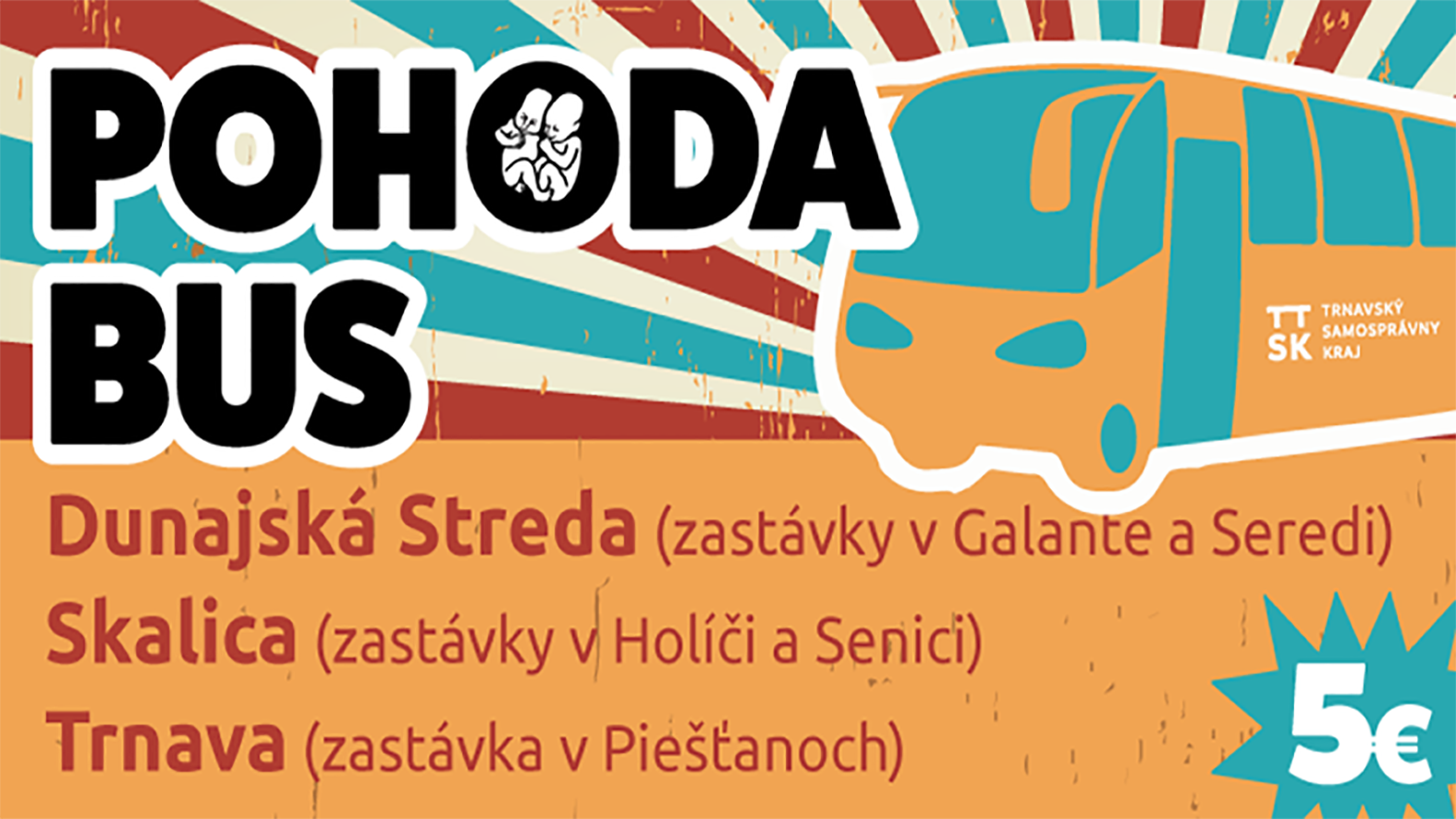 Trnavská župa vás odvezie na Festival Pohoda 2019