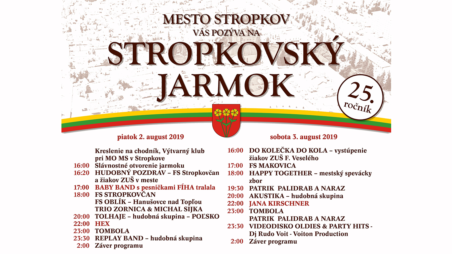 Stropkovský jarmok oslavuje jubileum
