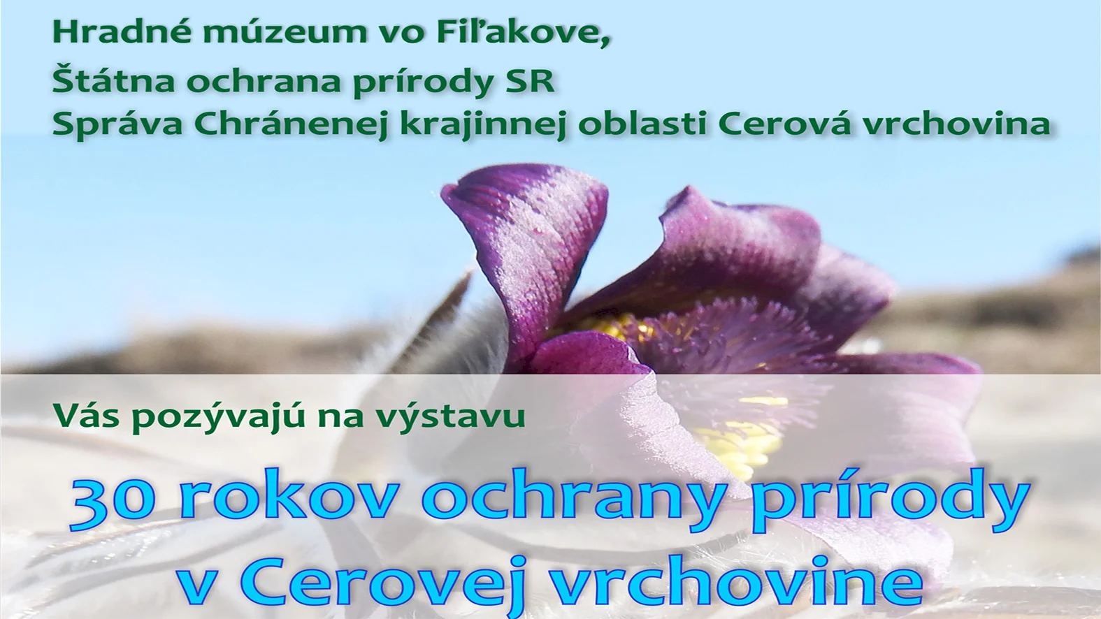 Otvorenie výstavy „30 rokov ochrany prírody v Cerovej vrchovine” vo Fiľakove