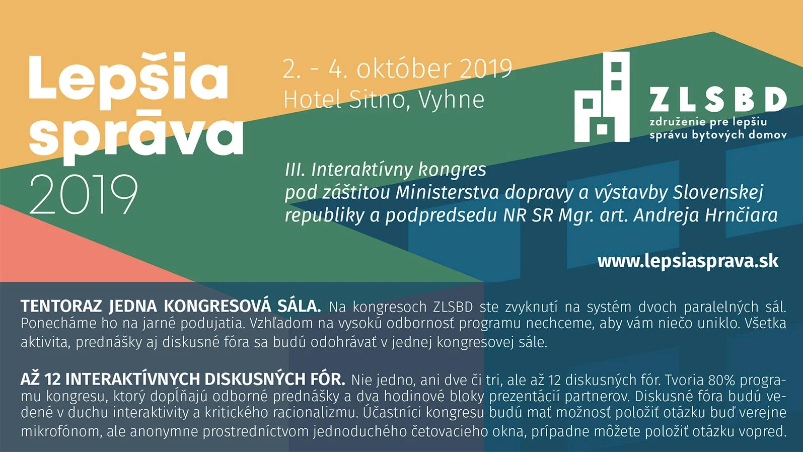 Združenie pre lepšiu správu bytových domov pozýva na interaktívny kongres