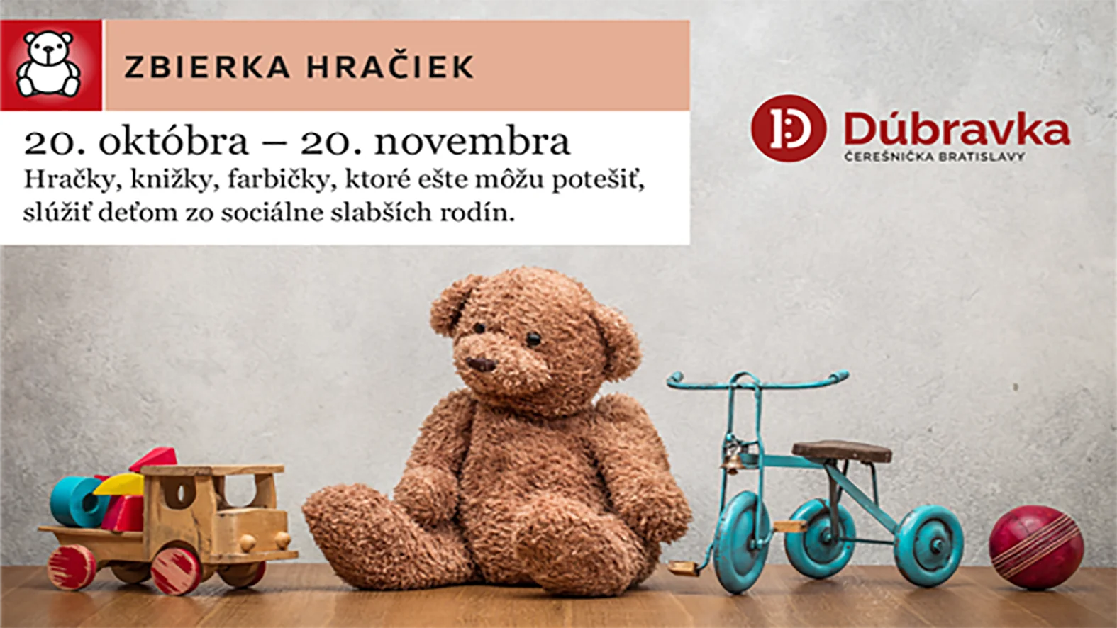 Dúbravka zaznamenala rekordný záujem o charitatívnu zbierku hračiek