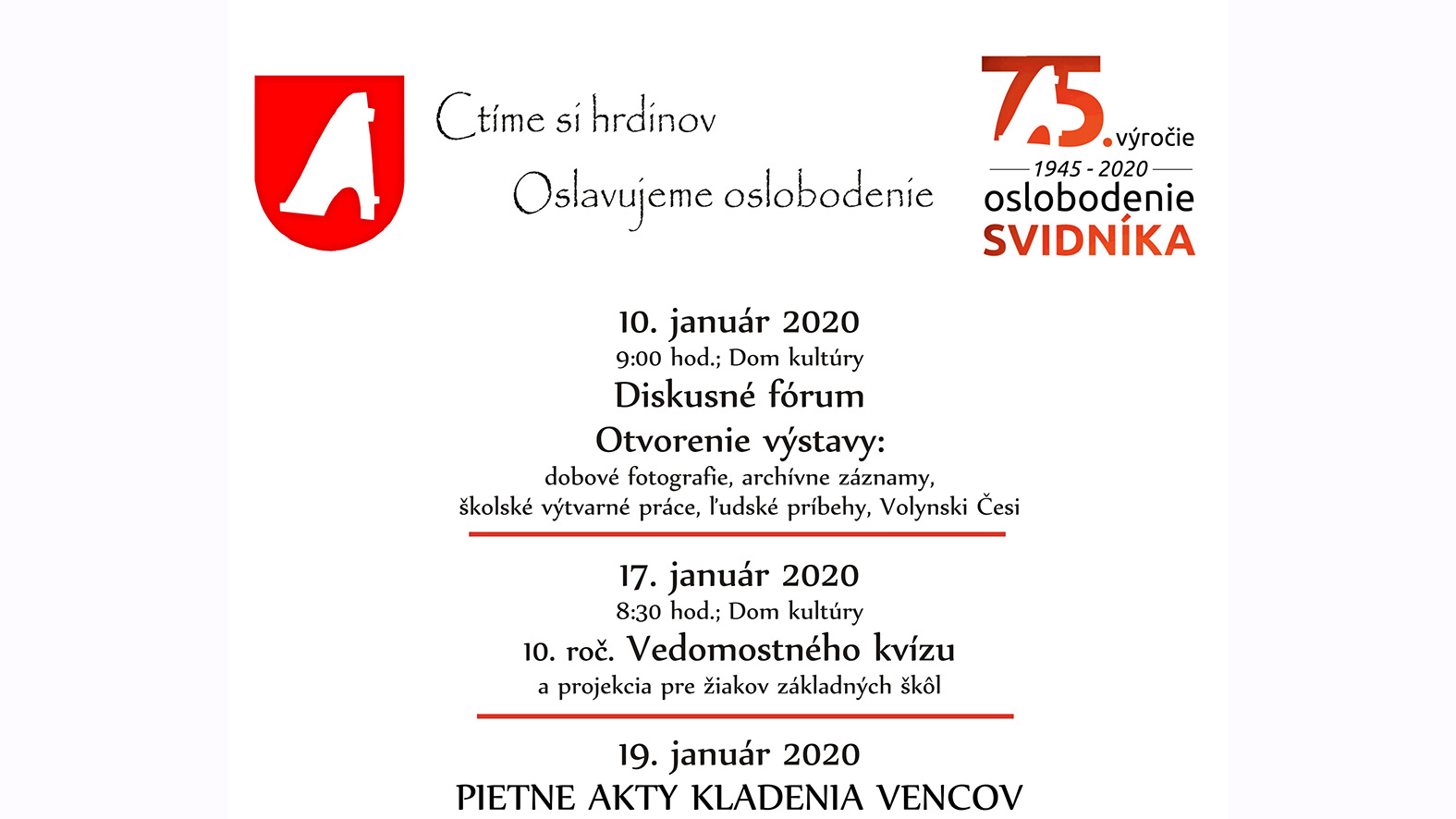 75. výročie oslobodenia Svidníka