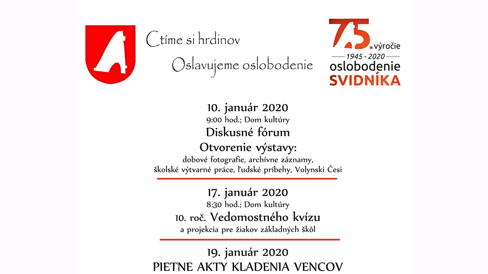 75. výročie oslobodenia Svidníka