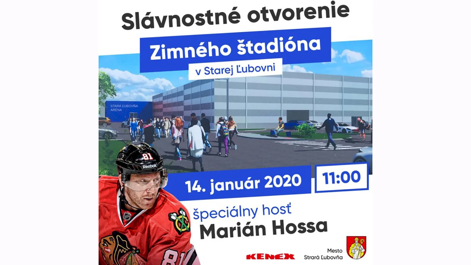 Nový zimný štadión príde slávnostne otvoriť Marián Hossa