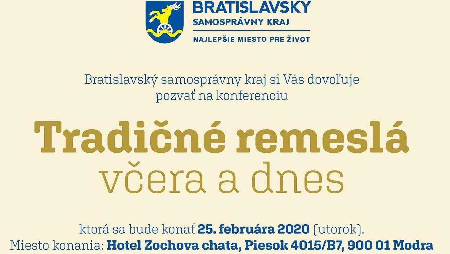 Konferencia Tradičné remeslá včera a dnes