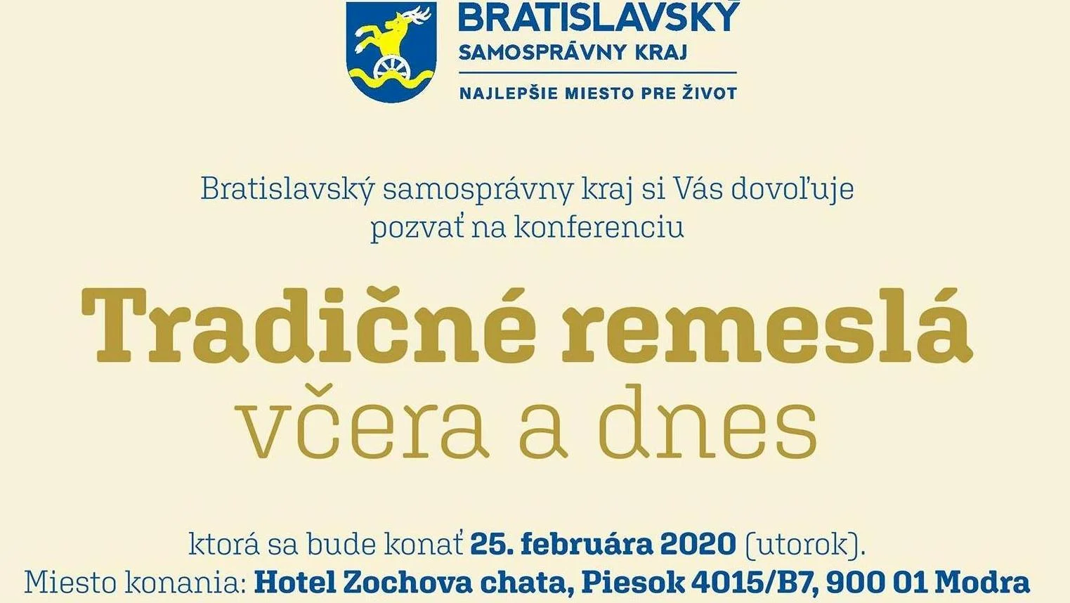 Konferencia Tradičné remeslá včera a dnes