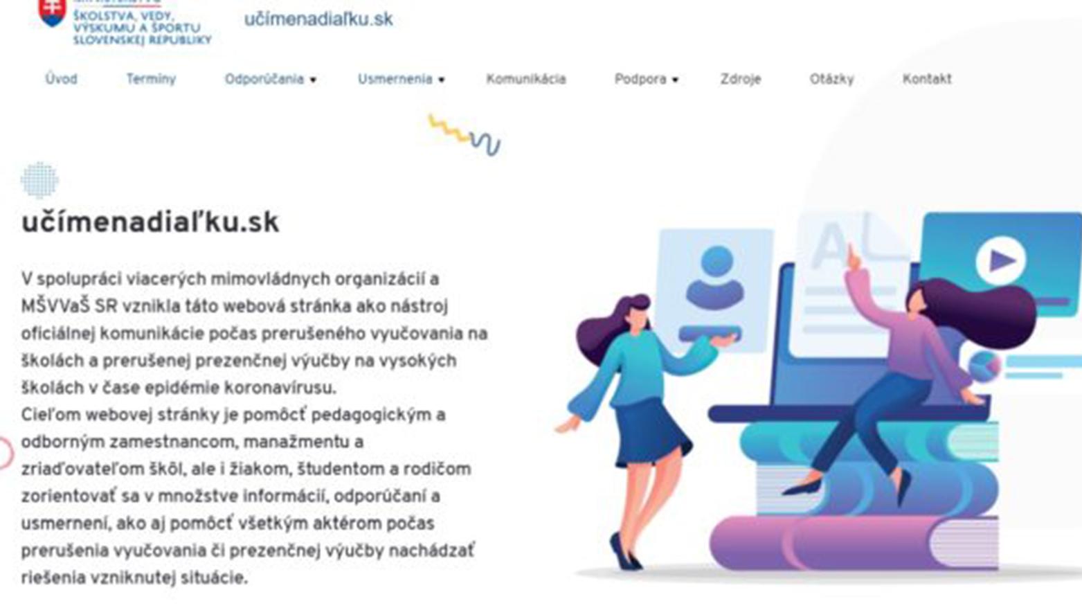 MŠVVaŠ pripravilo stránku určenú na komunikáciu počas prerušeného vyučovania