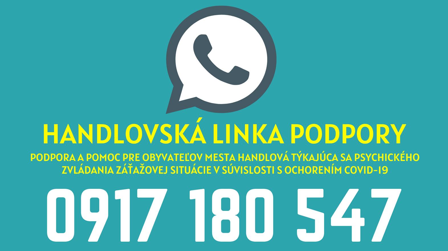Od piatka 3. apríla bude fungovať „Handlovská linka podpory“