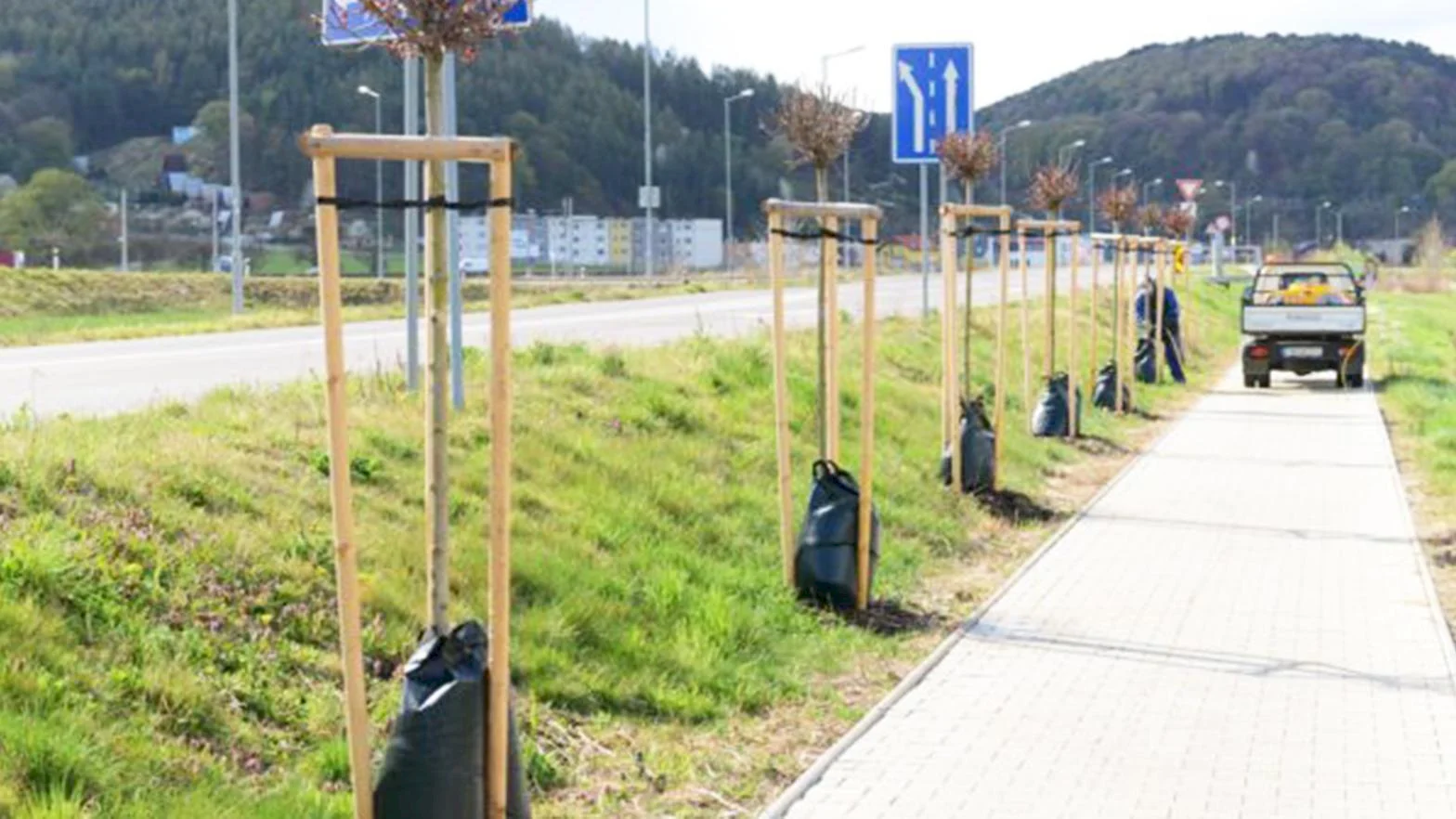 Zavlažovacie vaky zefektívnia prísun vlahy k novovysadeným stromom