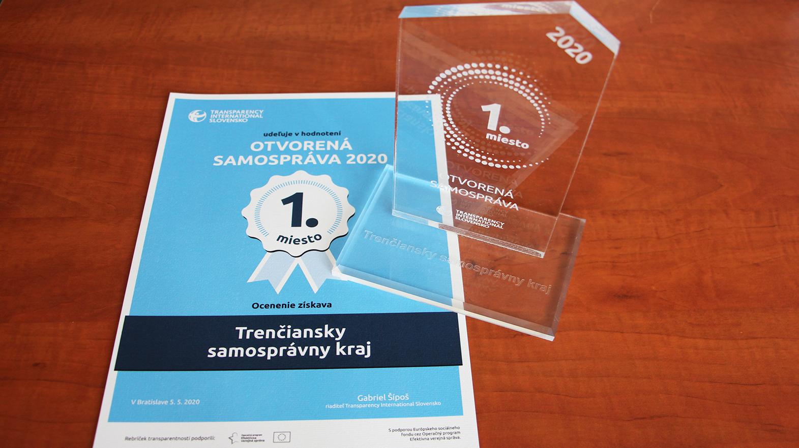 Trenčiansky samosprávny kraj zostáva najotvorenejšou slovenskou župou