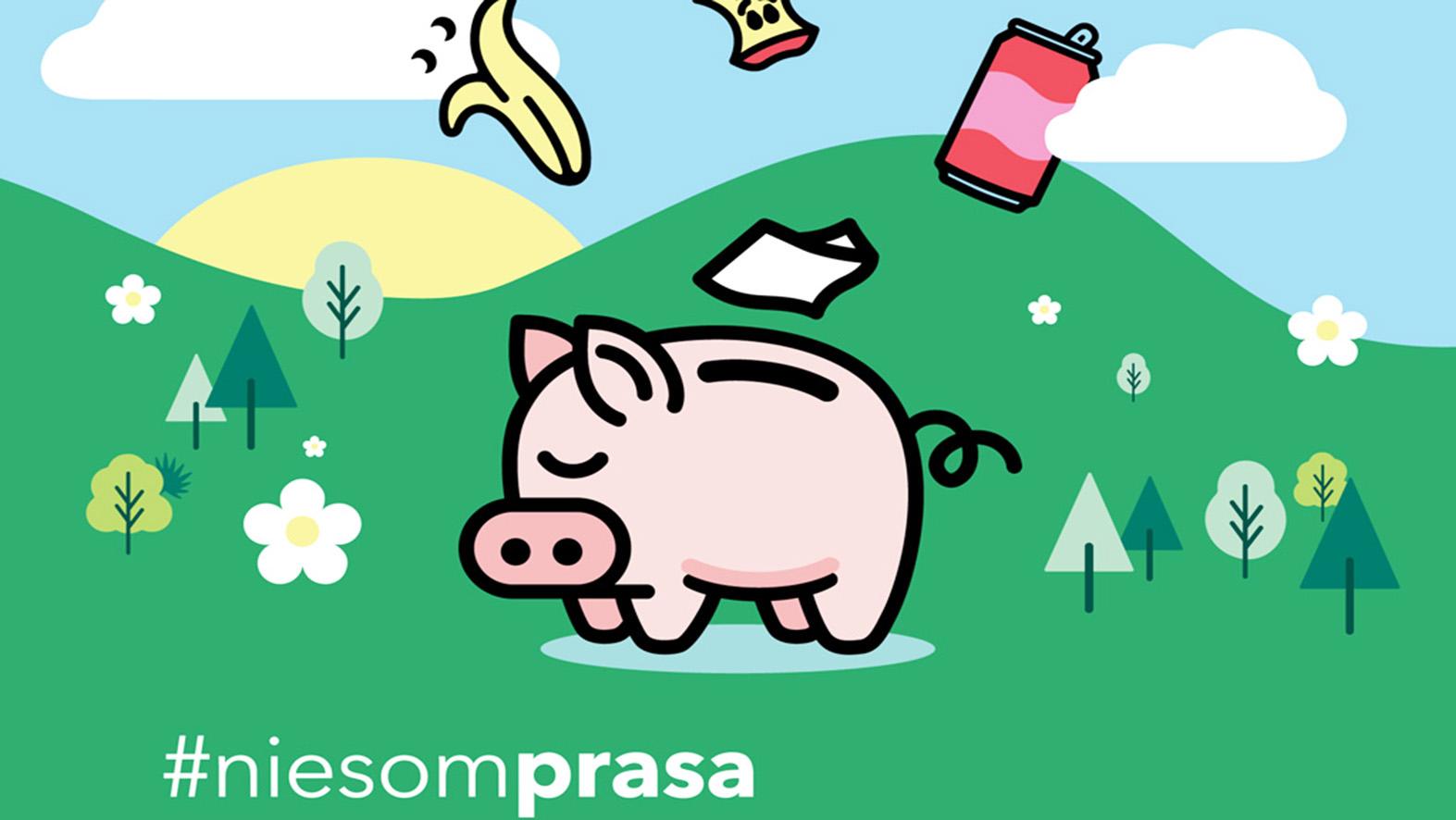 Iniciatíva #niesomprasa nabáda ľudí, aby čistili miesta v prírode