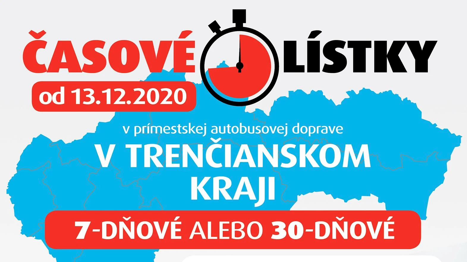 V prímestskej doprave v TSK sa bude od decembra jazdiť aj na časové lístky