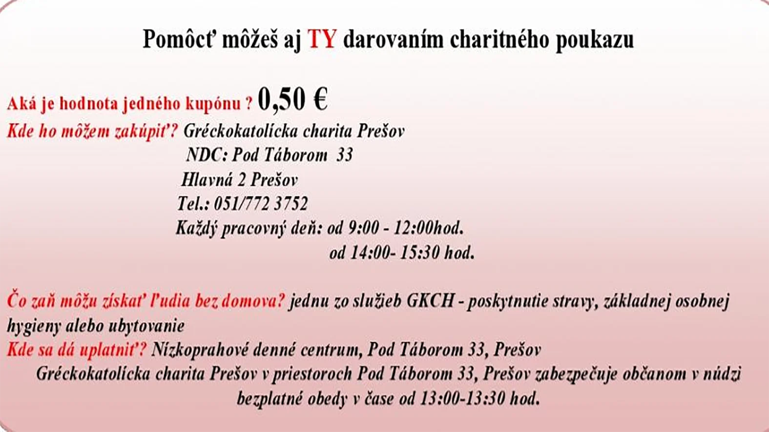 Mesto Prešov podáva pomocnú ruku matkám s deťmi na ulici