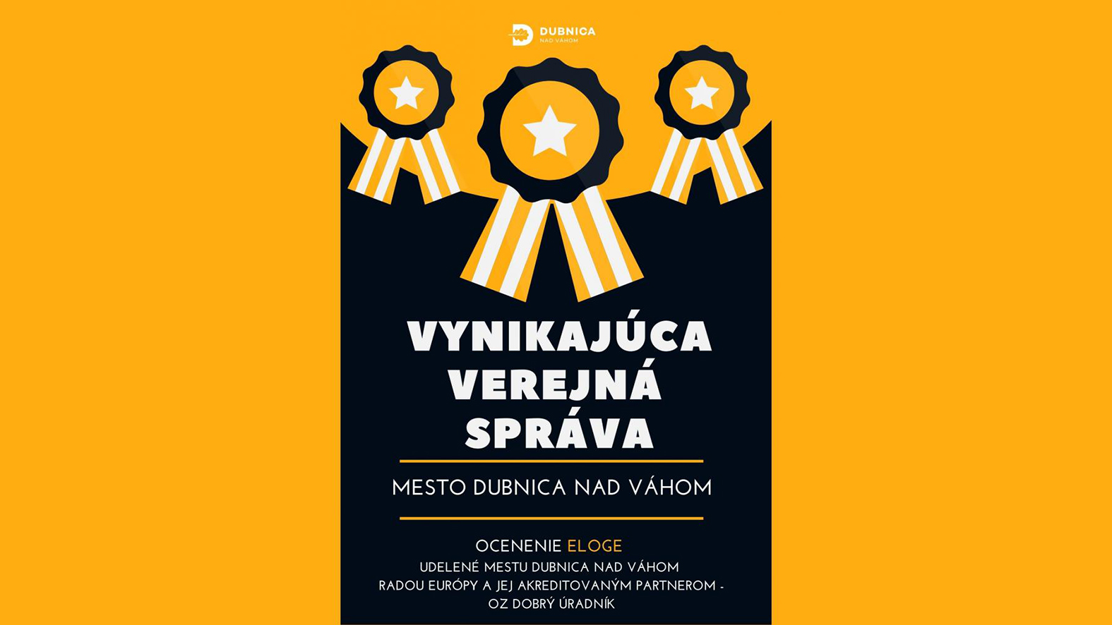 Dubnicu nad Váhom ocenila Rada Európy