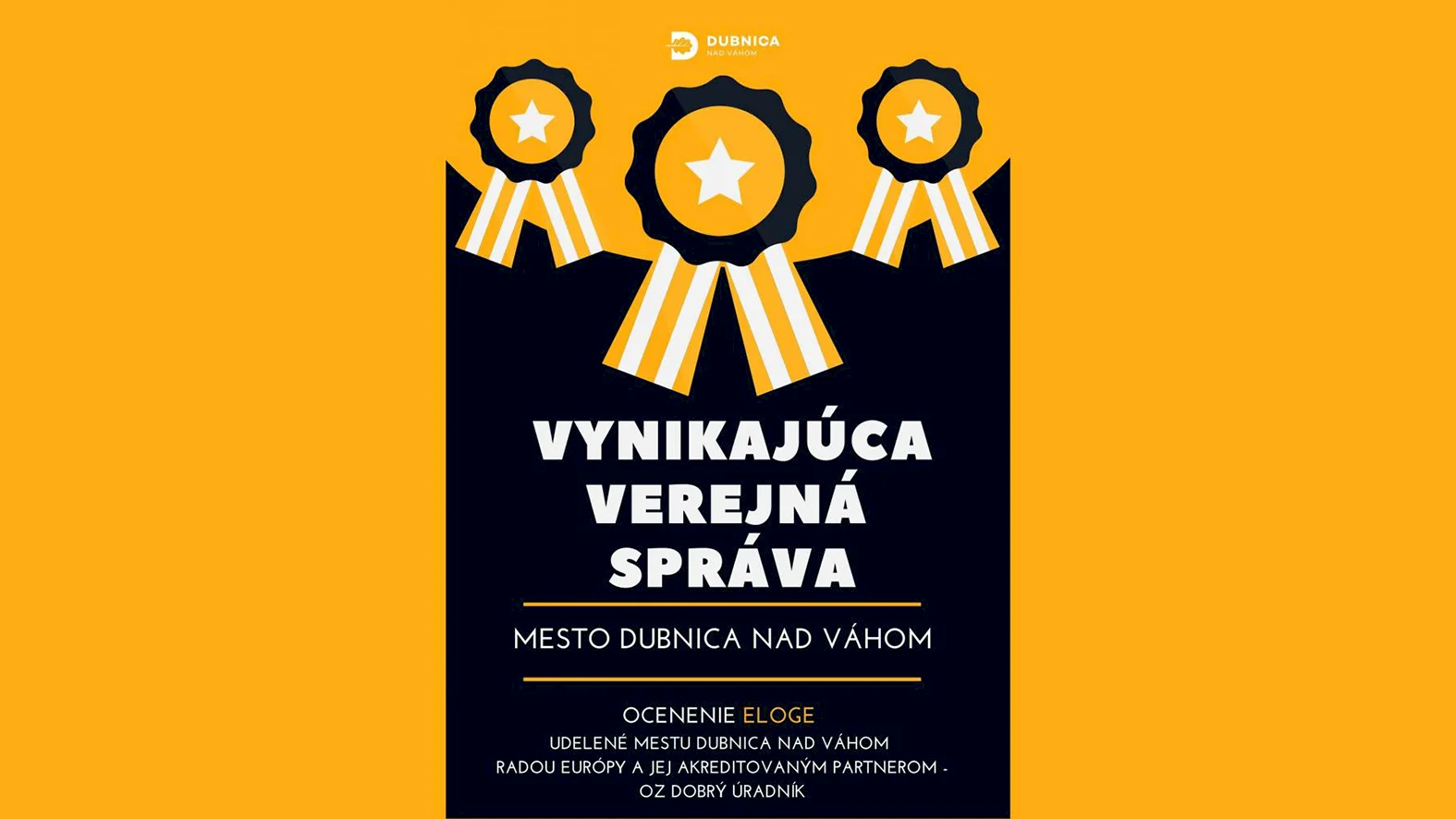 Dubnicu nad Váhom ocenila Rada Európy